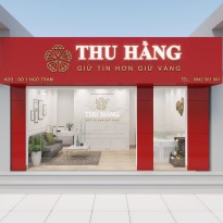 Thiết kế cửa hàng vàng bạc Thu Hằng